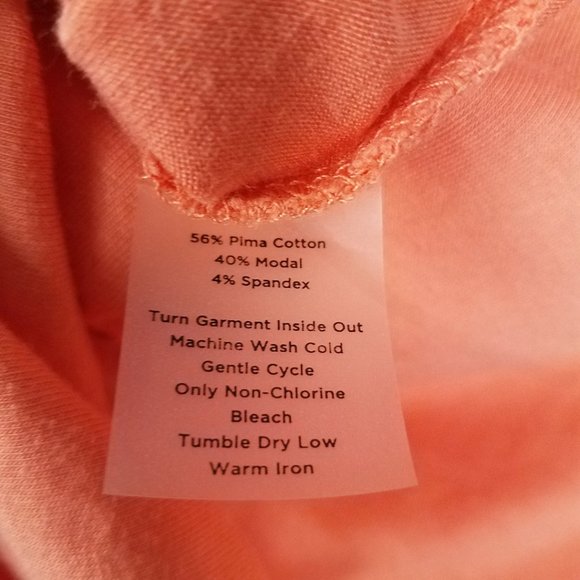 Talbots Women's Orange Pumpkin Spice Mini Ruffle Short Sleeve Shirt Top Blouse - Picture 7 of 8